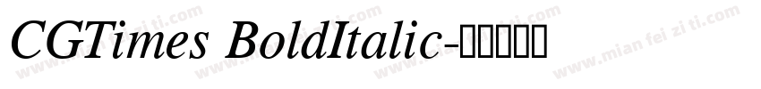 CGTimes BoldItalic字体转换